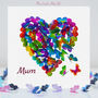 Mum Butterfly Birthday Multicoloured Heart Card, Not 3D, thumbnail 1 of 12