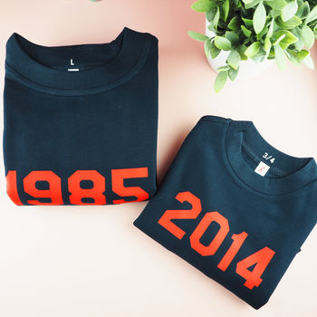 Personalised 'Year' Unisex Sweatshirt Set, 2 of 9