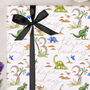 Three Sheets Of Dinosaur 3rd Birthday Wrapping Paper, thumbnail 1 of 2