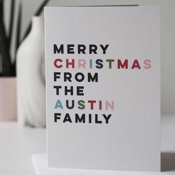 Personalised Family Christmas Card, 2 of 2
