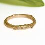 Gold And Diamond Nature Twig Wedding Ring, thumbnail 4 of 6