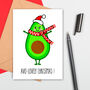 Funny Avocado Christmas Card, thumbnail 1 of 3