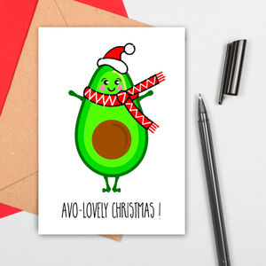 Funny Avocado Christmas Card By Adam Regester Design