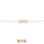 Small Infinity Bracelet Rose Or Gold Plated 925 Silver, thumbnail 1 of 10