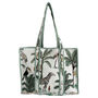 Jungle Print Medium Quilted Cotton Tote Bag In White, thumbnail 2 of 5