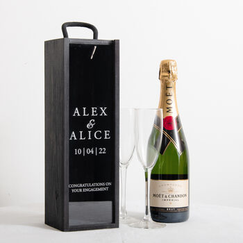 Personalised Black Engagement Bottle Box, 2 of 3
