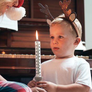 Mono Reindeer Christmas Advent Candle, 2 of 4
