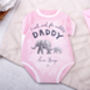 1st Father's Day From Bump Card With Pink Baby Grow Design, thumbnail 4 of 6