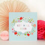 Floral Get Well Soon Card, thumbnail 1 of 3