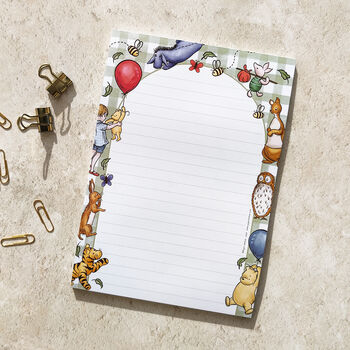 Winnie And Friends Green Stationery Bundle, A5 Notepad And Six Cards And Envelopes, 3 of 7