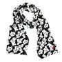 Embarrassment Of Pandas Print Silk Satin Amelia Aviator Scarf, thumbnail 1 of 5