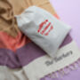 Personalised Soft Cotton Throw Blanket, Cotton Anniversary Gift For Couple, thumbnail 3 of 10