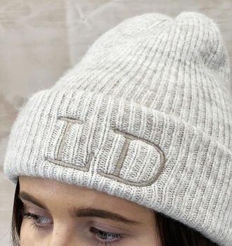 Personalised Super Soft Ribbed Beanie With Initials, 2 of 5