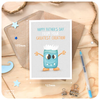 Greatest Creation Funny Happy Father's Day Dad Card, 3 of 6