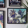 Vintage Style Palm Trees Fine Art Giclee Print, thumbnail 1 of 3