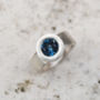 London Blue Topaz Silver Ring, thumbnail 1 of 4