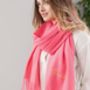 Personalised Soft Pink Fringed Scarf, thumbnail 2 of 2