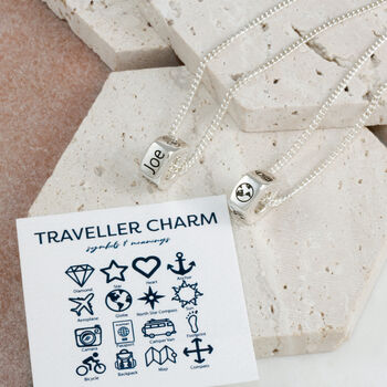 Personalised Travel Symbols Silver Necklace, 7 of 12