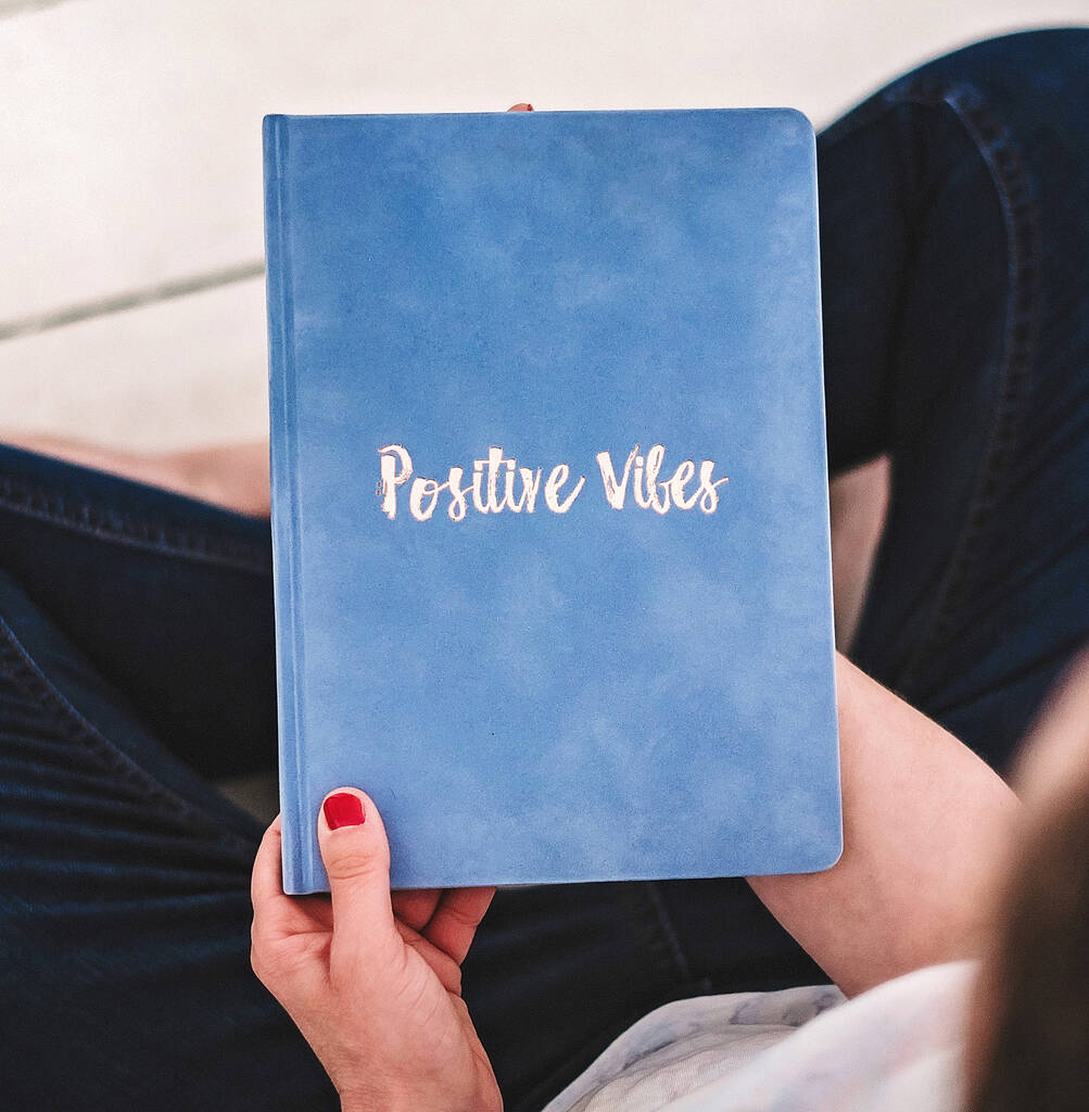 'positive Vibes' Luxury Velvet Notebook By Equipp