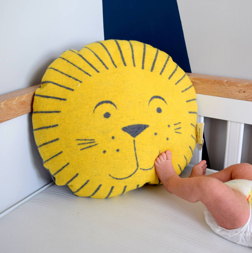 Baby Or Child Lion Face Cushion By The Alphabet Gift Shop