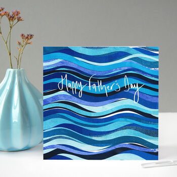 Blue Waves Father's Day Card, 4 of 8