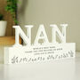Personalised Floral Wooden Nan Ornament, thumbnail 5 of 5
