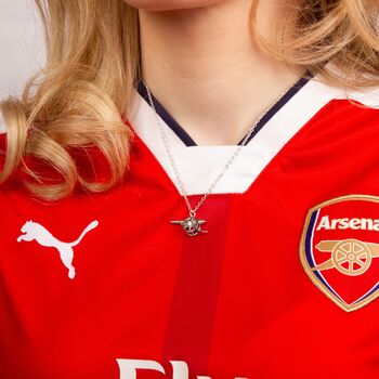 Arsenal Football Club Silver Finish Cannon Necklace, 5 of 10
