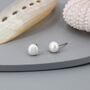 Dainty Keshi Pearls Stud Earrings In Sterling Silver, thumbnail 3 of 9