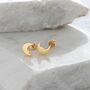 Moon Stud Earrings Gold Vermeil, thumbnail 2 of 5