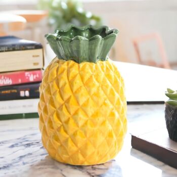 Ceramic Pineapple Stem Vase, 2 of 3