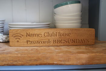 Bespoke Oak Block Novelty Signs, 3 of 8