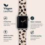 Leopard Vegan Leather Apple Watch Band, thumbnail 2 of 6