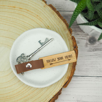 Engraved Wooden 'Follow Your Heart / Dreams' Keyring, 4 of 7