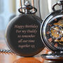 Engraved Mechanical Pocket Watch With Ornate Dial, thumbnail 2 of 2