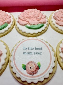 Personalised Mother’s Day Peony Biscuit Gift Box, 7 of 7
