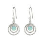 Infinity Universe Chalcedony Silver Earrings, thumbnail 4 of 9