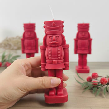 Red Nutcracker Christmas Candle And Festive Decor, 6 of 10
