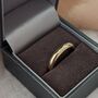Personalised 9ct Gold D Shape Wedding Ring, thumbnail 5 of 6