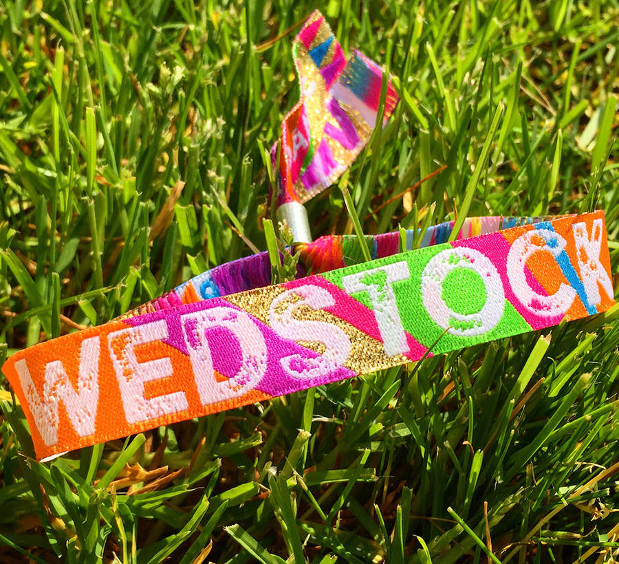 Wedstock Festival Wedding Wristbands, 1 of 7