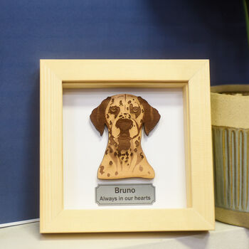 Personalised Pet Memorial Framed Wooden Engraving, 11 of 12