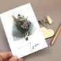 Love Dried Flower Bouquet Card, thumbnail 8 of 8