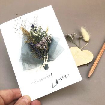 Love Dried Flower Bouquet Card, 8 of 8