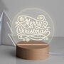 Engraved Merry Christmas Mini Desk Lamp, thumbnail 1 of 3