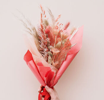 Dried Flower Bouquet And Leather Keyring Gift Set, 12 of 12