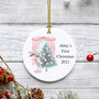 Child's First Christmas Cute Christmas Tree Bauble, thumbnail 1 of 2