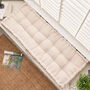 Riseley Cotton Stripe Bench Cushion, thumbnail 3 of 6