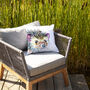 Inky Hedgehog Outdoor Cushion For Garden Furniture, thumbnail 6 of 9