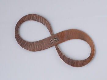 7th Anniversary Gift Copper Infinity Sculpture, 7 of 12