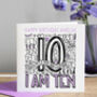 Personalised 10th Birthday Card, thumbnail 5 of 5