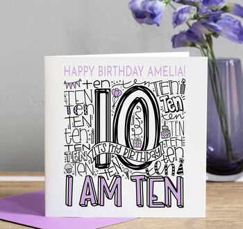 Personalised 10th Birthday Card, 5 of 5